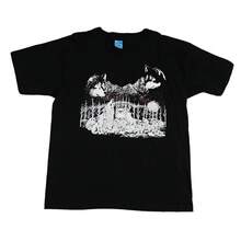 Vintage Wolf Wolves T-Shirt (Size XL) With Black Puff Paint And Simple Stitching - Black - View 1