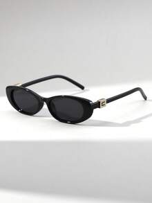 1 Pair Women's Cat Eye Small Frame Personalized Retro Decorative Temple Fashion Versatile Street Style High-End Fashion Glasses (Multiple Colors Available) - Multicolor - View 2
