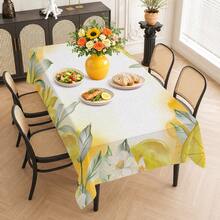 1pc, Home Decor, Lemon Pattern Printed Tablecloth - 100% Polyester, Rectangular, Woven, Suitable For Home Kitchen Dining Room, Party Dinner, Picnic Camping, Date, Wedding, Theme Party Decoration, Indoor And Outdoor Use - Multicolor - View 16