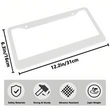 2pcs Metal License Plate Frame Elegant Clock Pattern Design Suitable For North American And Most International Vehicles Includes Mounting Screws Sturdy Fit Car Accessories UV Resistant Easy To Install Stylish And Attractive-30.48x15.24cm - A - View 3