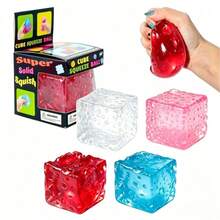 Juguete de apretar Squishy-Nuevo Queso Glaciar-Queso Borgoña-Juguete de alivio del estrés-Juguete de apretar Queso Glaciar Transparente-Queso de apretar de alta estética-Squishy-Apretar de maltosa transparente-Rebote lento-Tacto súper suave-Juguete de alivio del estrés súper-Juguete para niños-Juguete para niñas-Regalo perfecto - Multicolor - Ver 1