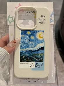 Funda de teléfono a prueba de golpes con cobertura completa, con patrón de pintura de arte de la Noche Estrellada de Van Gogh, compatible con Apple 16, 15, 14, 13, 12, 11 Pro Max, Series, versión internacional, no la versión nacional, regalo de cumpleaños para mamá - Branco - Visão 1