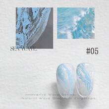 MISS MIANEL 12ML/PCS 2026新款彩繪波浪大理石快混液，白色指甲、藍色指甲、粉色指甲，夏季絲綢冰透蕾絲波浪漸層凝膠，綠色指甲、金色指甲 - 彩色 - 查看 17