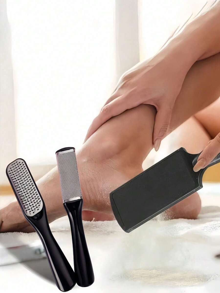 Foot Heel File, Callus Remover, Can Be Used With Foot Scrub, Professional Foot Brush And Callus Remover - Suitable For Removing Dead Skin, Especially For Cracked Heel Problems. Suitable For Home Foot Care/Warm Gift Choice, Covering Foot Care Tools, Foot Massagers, Foot Bath Accessories And Other Products, Suitable For Family, Personal Care Scenarios, Affordable Price, Great Choice For Holiday Gifts (Color And Style Sent Randomly) - A-Black - View 1