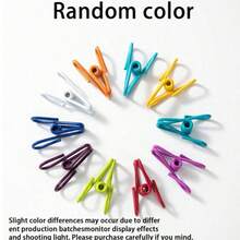1/10pcs Chip Clips - Utility PVC-Coated Steel Clips For Sealing Food Packages, Chips Bags, Clothes & Paper - Pack Of 10 (Random Color), Kitchen, Kitchen Home, Home, Bathroom Accessories, Clips For Clothes, - Multicolor - View 11