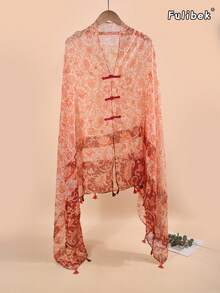 1 buah Handuk Pantai Wanita Musim Semi/Panas Baru dengan Bordir Katak dan Kancing, Motif Rumbai Linen, Selendang Pelindung Matahari, Jilbab Timur Tengah, Abaya, Cocok untuk Penggunaan Sehari-hari - MultiWarna - View 35