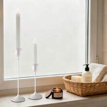 3pcs/6pcs Romantic White Candle Holders, Bow-Knot Conical Candle Holders, Elegant Stand Decoration For Dining Table Centerpiece, Suitable For Dining Table Party Decoration, Home Gathering Tabletop Decoration, Wedding Venue Decoration And More (Candles Not Included) - Multicolor - View 7