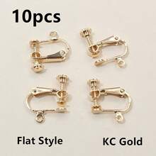 10pcs 15x13mm Brass Screw Ear Clip Earring Settings Rotate Pads Findings Base Blank Bezel For DIY Jewelry Making Supplies - Screw Earring Clips - View 8