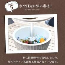 ガーデンテーブル クーラーボックス付き 昇降式 高さ調節可能 ドリンク収納 ベランダ 庭 アウトドア サイドテーブル バーテーブル おしゃれ パーティー - 1 - チェックする 11