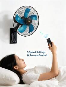D&M DM-V1810 18-Inch Multifunctional Wall Fan Set, With Smart Remote Control, Three Speed Levels, Quiet And Durable, Wide Air Diffusion Angle, Ideal For Homes And Offices. - US A Type Plug(110-127V) - View 11