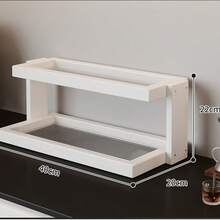 1 pieza Estante de almacenamiento multifuncional de escritorio, estante de almacenamiento y exhibición multiusos, soporte para tazas, estante para perfumes, estante para especias, soporte para pasteles, adecuado para tazas de agua, tazas de café, juegos de té, escritorio de oficina, barra de café, cocina, decoración del hogar - Tipo A - Ver 10