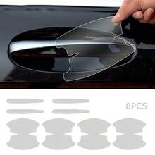 8PCS Door Handle Sticker, Scratch-Proof Car Door Protective Sticker, Door Bowl Protective Film - A - View 8