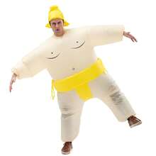 1pc Adult Inflatable Sumo Costume, Fits Height 1.5-2m, Suitable For Christmas, Cosplay, Anime Roleplay, Party, Stage Performance And Masquerade - Yellow Sumo - View 14