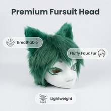 1件裝 毛絨動物面具 Cosplay 面具 動物頭飾 動漫角色服裝配件 萬聖節服裝道具 - 查看 8