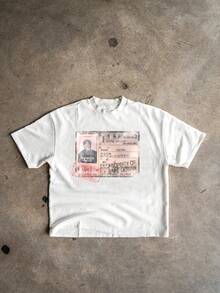 T-shirt Y2K da uomo, nuova moda hip-hop con stampa - Bianco - Visualizzare 1