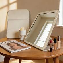 1pc Foldable Makeup Mirror, Adjustable Mini Desktop Mirror, Classic Handheld Mirror, Pocket Mirror, Travel Portable Mirror, Birthday Gift For Women Friends, Holiday Gift, Christmas Gift, Back To School Essential, Unisex - Multicolor - View 3