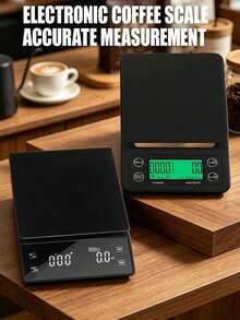 Báscula electrónica de alimentos de 3kg, medición de alta precisión, panel de pantalla digital LED, báscula de cocina con conversión de unidades, función de temporizador y función de tara, adecuada para cocina, granos de café, cocina (baterías no incluidas). - Báscula de cocina - Ver 4