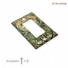 1 pezzo Pannello interruttore stile Art Nouveau - Copri presa decorativo elegante, facile installazione, senza strumenti o cablaggi richiesti, adatto per camera da letto, bagno e altri interruttori/prese a bilanciere singolo/doppio, design piatto 2D - Multicolore - Visualizzare 15