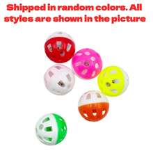 1pc/6pcs/10pcs/30pcs/40pcs Interactive Cat Toy Ball With Bell, Indoor Cat Rolling Hollow Ball, Fun Kitten Exercise And Self-Play Toy - Multicolor - View 9