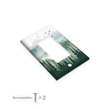 1pc 1-Gang/2-Gang Country Green Mountain Landscape Forest Tree Polycarbonate Thermoplastic Light Switch Plate Cover Decorative Outlet Wall Plate Cover, Suitable For Home Bedroom Kitchen Room Decor - A - View 12