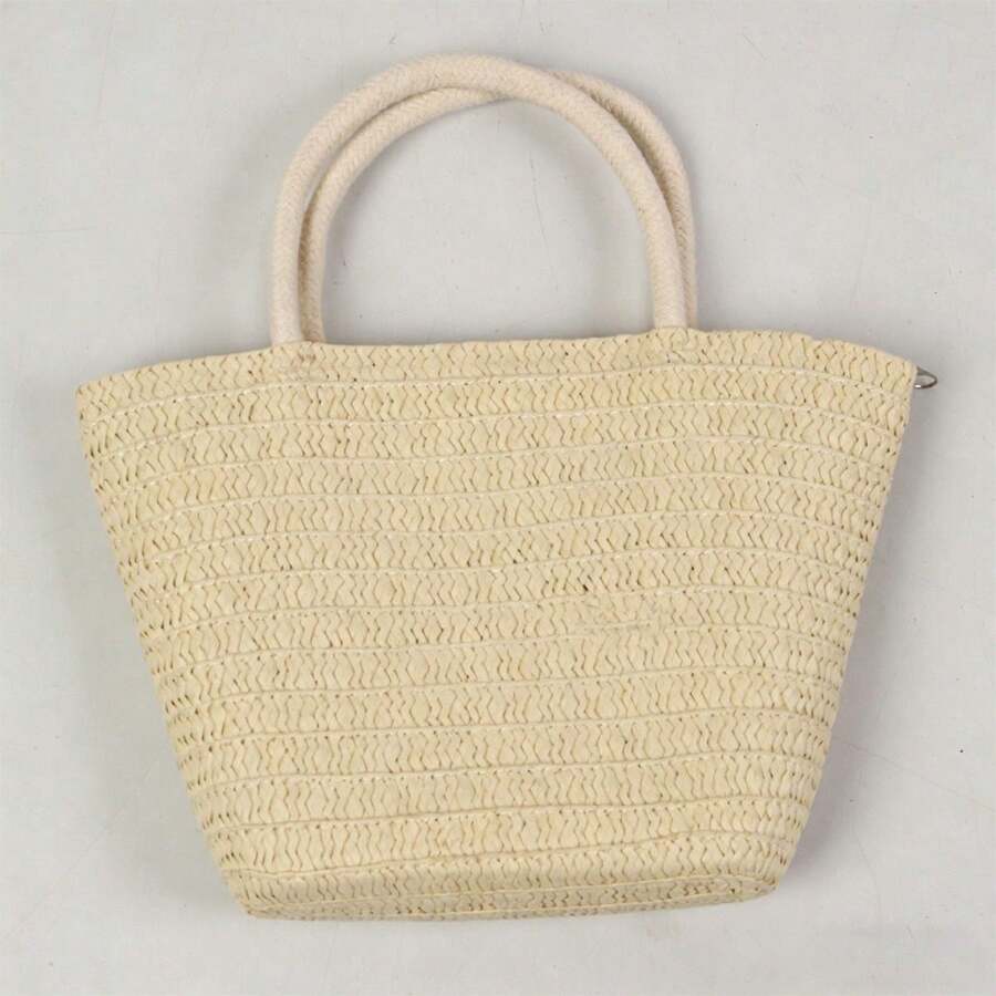 Breathable Straw Woven Storage Small Bag, Vintage Pastoral Versatile - Multicolor - View 1