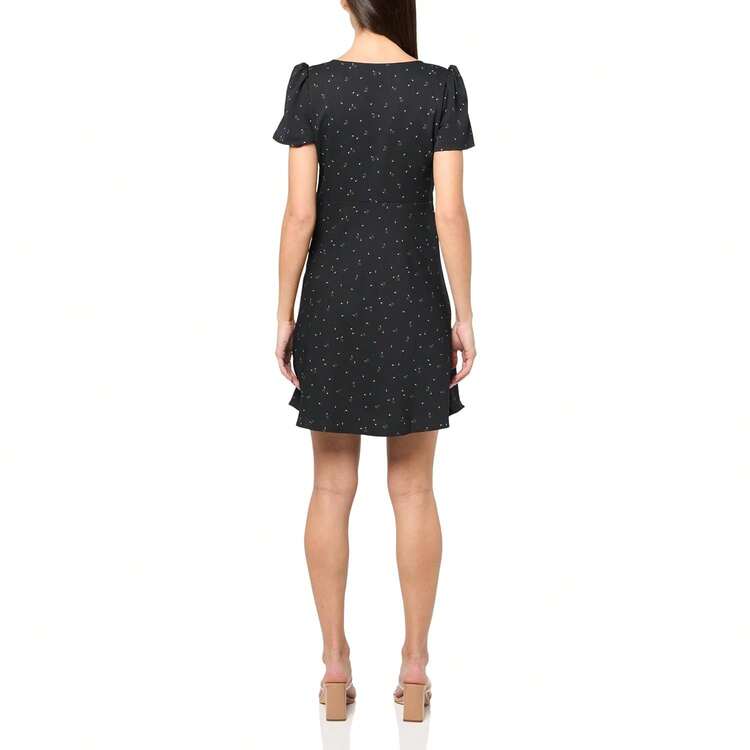 delray short sleeve mini dress Levi'S Delray Short Sleeve Mini Dress - Virgo Ditsy Caviar