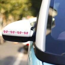 2 Peças Adesivos de Carro com Laço Fofo, Adequado para Acessórios de Meninas, Estilo Doce e Feminino, Vinil à Prova d'Água e à Prova de Sol, Aplicável ao Corpo do Carro, Espelho Retrovisor, Espelho de Maquiagem, Veículo Elétrico, Adesivos Decorativos Fofos para Motocicleta - Arco - Visão 5