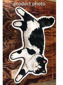 1pc Cow & Kitten Pattern Area Rug, Living Room Carpet, Washable Decorative Floor Mat, Large Round Carpet For Living Room, Home Decor, Graduation Gift - Cow Cat - View 9