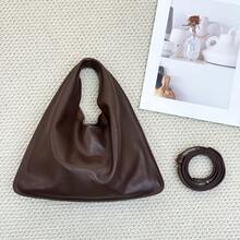 Bolso triangular de cuero genuino de vaca curtido vegetalmente, modelo 2024, bolso de mano, bolso de hombro, bolso cruzado para mujer. - Kiwi Verde Mini - Ver 5