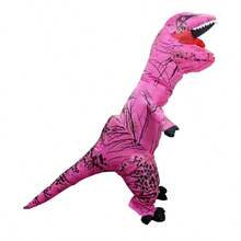 1pc Tyrannosaurus Rex Inflatable Costume Suitable For 1.5-2m Height Dinosaur Inflatable Suit Adult Sports Meet Dinosaur Outfit Dinosaur Inflatable Costume Prop Ride-On Dragon - Rose Red Tyrannosaurus Rex - View 7