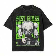 Bring Me The Horizons T-Shirt, Rock Music, Harajuku, Short Sleeve, Streetwear, Summer, Men Women, Washed T-Shirts - 珊瑚粉 - 查看 1