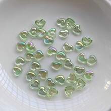 300pcs Acrylic 8mm Transparent AB Cute Mini Heart Flat Back Nail Art DIY Scrapbook Accessories Crafts - Color - View 15