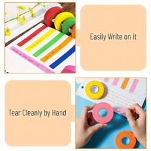 Roll/6-Roll Set Colorful Masking Tape, Removable & Residue-Free, Multi-Purpose Art Tape, Writable Surface, Suitable For Painting, Crafts, School Assignments, Scrapbooking, Decoration - Adhesive Tape - View 3