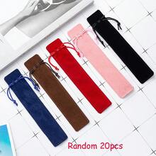 Funda para bolígrafo con cordón aleatorio de 1/5/10/20 piezas, previene arañazos, desgaste y abolladuras para bolígrafos, lápices ópticos o accesorios pequeños, adecuada para almacenar un solo bolígrafo, lápiz labial, brocha de maquillaje, joyas, unidad USB y otros artículos pequeños y delgados. Perfecta para uso diario, viajes o viajes de negocios, cumpleaños, aniversarios, vacaciones o regalos corporativos, temporada de regreso a la escuela - multicolor - Ver 10