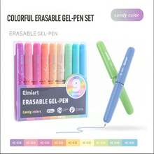 1/5/9PCS Colorful Erasable Gel Pen Set, Easily Erase Writing Errors; Equipped With 0.6mm Tip And Unique Egg-Shaped Design, Perfect For Sketching, Doodling, Writing, Project Creation, Learning Supplies, Office Tools And Professional Art Applications/School Supplies - Erasable Ballpoint Pen - View 13