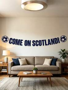 1pc "COME ON SCOTLAND!" Football Banner, Scotland Team Fan Party Bunting - View 4