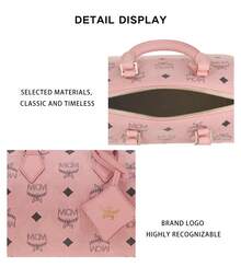 Mcm Ella Senior Visionary Lady Shoulder Strap Handbag - 粉色MWBFAEA03PZ001 - 查看 9