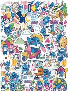 Disney 迪士尼 62入「莉洛與史迪奇系列」官方授權貼紙 - 40pcsLilo & Stitch - 查看 4