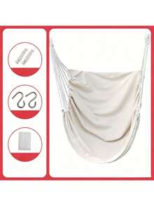 Portable Hanging Chair, Outdoor Hanging Rocking Chair With Straps And Storage Bag, Lightweight And Portable, Suitable For Picnic, Hiking, Patio, Balcony, Outdoor Garden, Camping Gear (Cushion And Backrest Not Included) - Multicolor - View 15