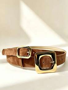 APLCSEY 2pcs/1pc Women's Belt Suitable For Daily Wear - Camel - View 1