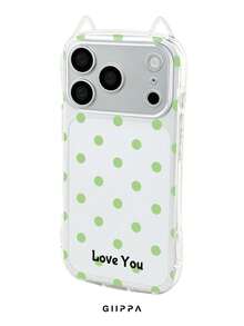 GIIPPA 1pc Transparent Custom Polka Dot Phone Case, Suitable For IPhone 17/16/15/14/13/12/11/Pro Plus Max, Custom Image Phone Case, Custom Name Phone Case, Back To School Gift, Graduation Gift, Vacation Gift, Anniversary Gift, Valentine's Day Gift, Birthday Gift, Wedding Gift - Multicolor - View 4