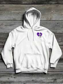 Moletom Canguru Basico Blusa de Frio Com Capuz Hoodie Masculino Feminino Streetwear Vibes Moda Inverno - Branco - Visão 4