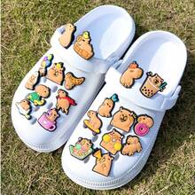 5/10件裝水豚DIY洞洞鞋飾品，情人節、聖誕節或開學季完美禮物，適合約會、購物與派對 - 氣球 - 查看 10