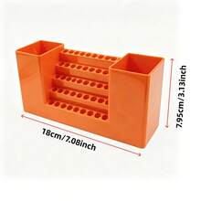 50-Slot Heavy-Duty Plastic Screwdriver Bit Organizer With Hexagonal Top & Tower Storage - Wall-Mountable Drill Bit Case For 6.35mm/2.5" Bits, Plastic Desk Organizer For Tool Storage And Repair Station, Hanging Tool Rack - View 6