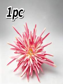 1個 14cm 大螃蟹夾菊花朵人造花髮飾，大號鱷魚夾髮夾適用於後腦勺，新款女性高端清新側髮夾，優雅風格，布料材質，適合女性日常穿著與海邊度假 - 彩色 - 查看 7