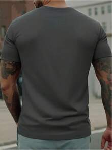 Men's Outdoor Sports T-Shirt, Casual Short-Sleeve Crew Neck - 黑色 - 查看 10