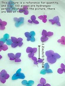 50/100/200/500/1000pcs Multicolor Artificial Hydrangea Flower Heads, Suitable For DIY Crafts, Candles, Weddings, DIY Handmade, Christmas - Multicolor - View 8