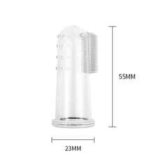 1 chiếc bàn chải đánh răng ngón tay bằng silicon mềm mại, màu ngẫu nhiên, dành cho chó - Làm sạch nhẹ nhàng 360°, lông mềm, thích hợp cho việc chăm sóc răng miệng của thú cưng, dễ sử dụng. - Nhiều màu - Xem 10