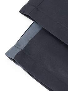 1pc Boys' Simple Double Stripe Straight Leg Casual Long Pants, Loose Fit Design, Versatile All-Match Style For Daily, School, Home And Outings - Black - View 4