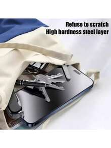 Yezodawee 1片防震磨砂隱私強化玻璃螢幕保護貼 全覆蓋 適用於 iPhone 17 Pro Max/17 Air/16 Pro Max/16E/15 Pro Max/15 Plus/14 Pro Max/13 Mini/12 Mini/11 Pro Max/Xs Max 系列 防指紋 春季禮物 - 黑色 - 查看 5